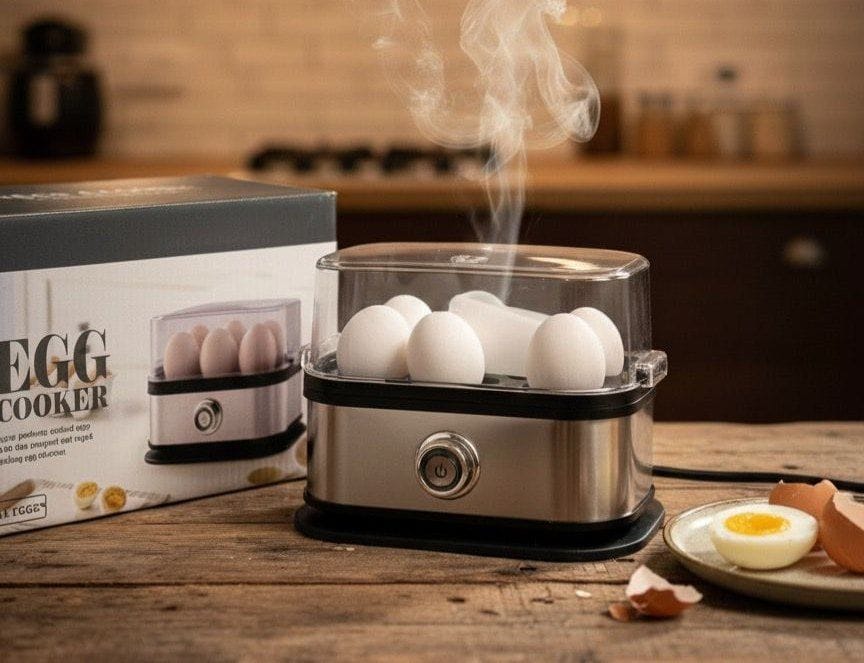🍳 دستگاه پخت تخم‌مرغ برقی – پخت سریع و آسان  ✨ ویژگی‌ها: •پخت با بخار: بدون نیاز به حدس میزان آب یا زمان‌بندی •انواع پخت: تخم‌مرغ عسلی، متوسط یا کاملاً سفت (آب‌پز) •قابلیت‌های اضافه: تهیه تخم‌مرغ نیمرو (پوچد) و املت •استفاده آسان: دارای یک دکمه کنترل ساده •ظرفیت: 6 تخم‌مرغ  💖 با این دستگاه، هر روز از تخم‌مرغ‌های خوش‌طعم، کامل و سریع لذت ببرید!  قیمت